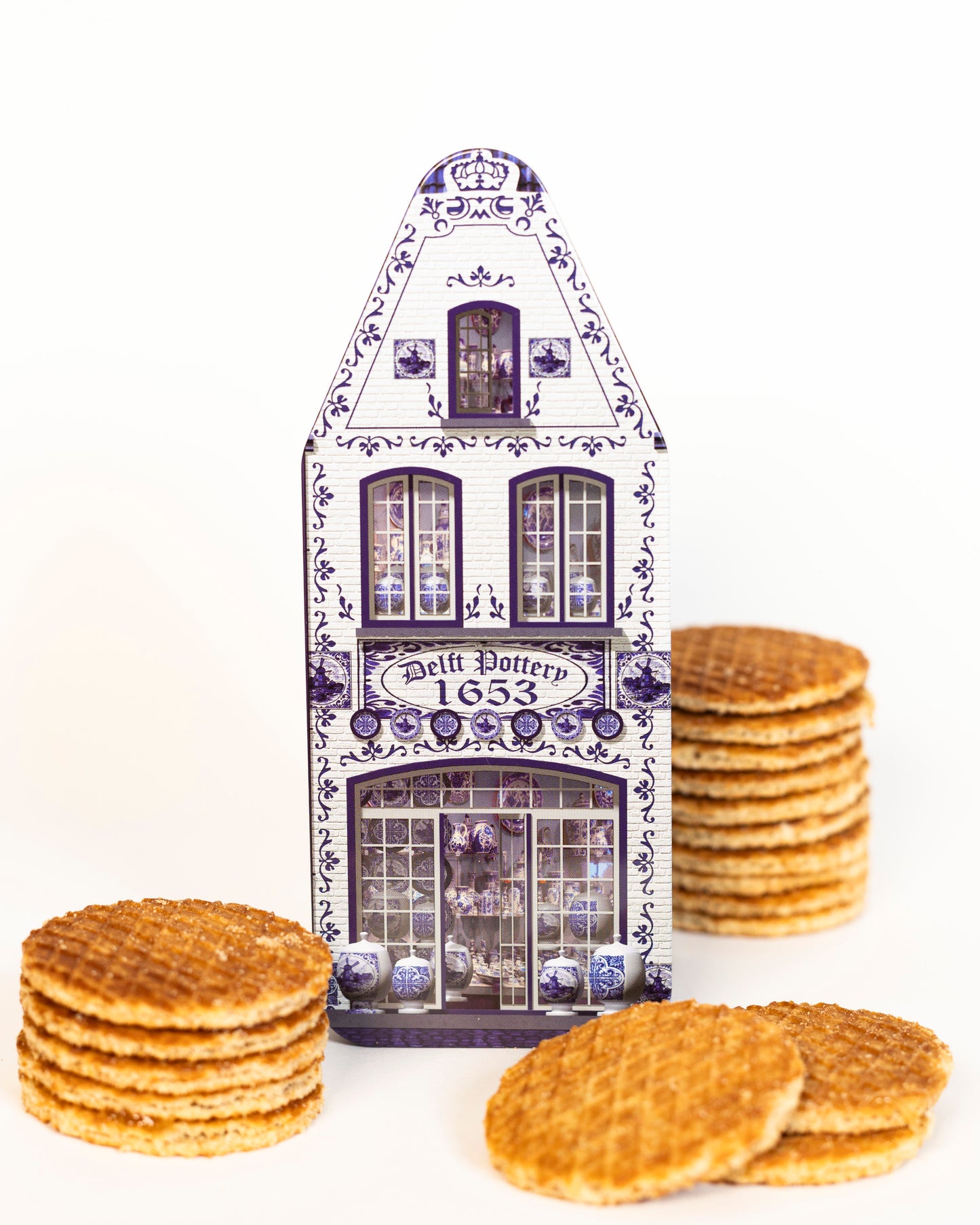 Small Stroopwafels Delfts Blue Tin